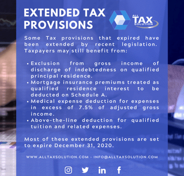 Extended Tax Provisions