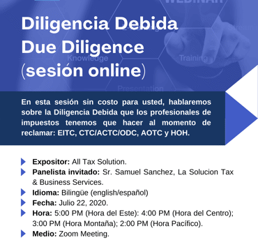 Diligencia Debida – Due Diligence (sesión online)