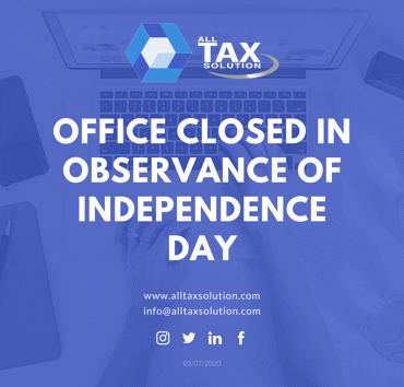 Office closed in observance of Independence Day