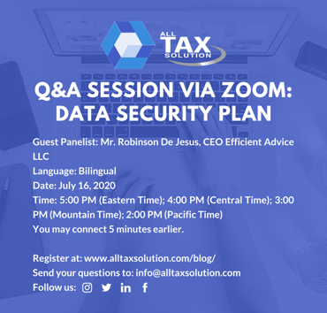 Q&A Session via Zoom: Data Security Plan